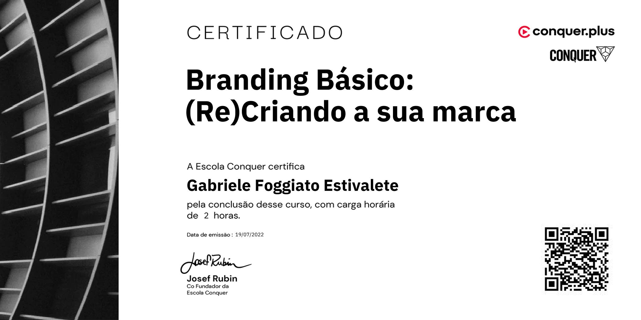 Certificado de Branding Básico: (Re)Criando a sua marca